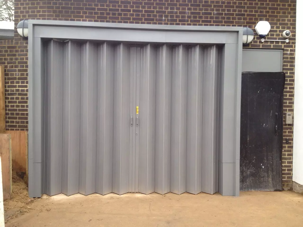 St Pancras Mortuary Industrial Powered Folding Shutter Door St Pancras Mortuary Industrial Powered Folding Shutter Door