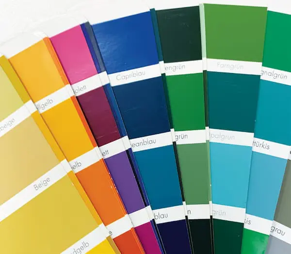 Colour swatches for S11DD industrial roller shutter