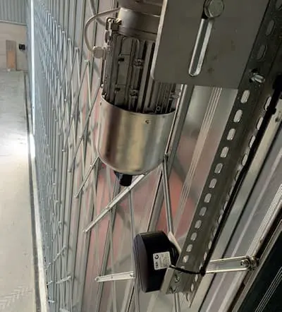 Industrial Roller Shutter with punch Lath providing increased vision, airflow and light transferrance