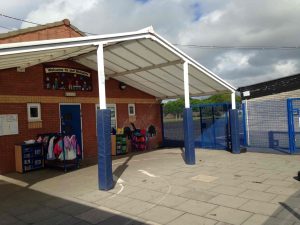 Outside Retail Store with Commercial Shutters