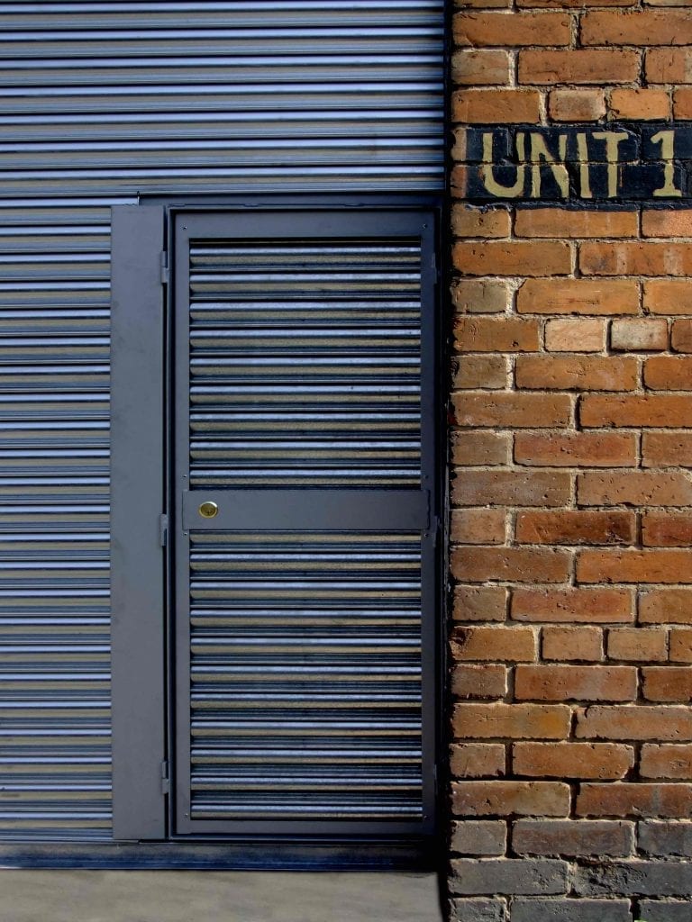 Wicket Gate / Wicket Door set into a S11 Power Operated Roller Shutter