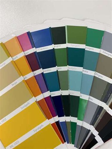 Colour swatches for S11DD industrial roller shutter
