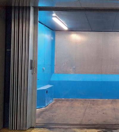 Industrial Roller Shutter with perforated Lath providing airflow and light transferrance